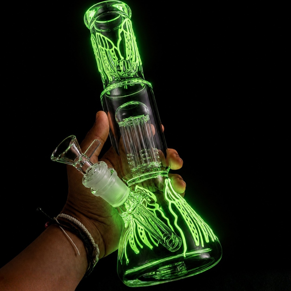 Bong Beaker Con Hielera Y Percolador Medusas