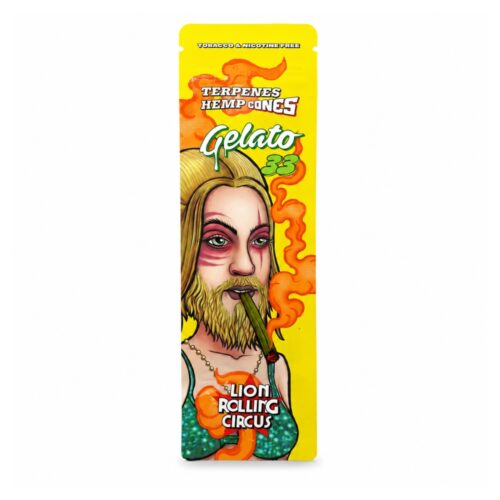 Terpenes Hemp Cones Gelato 33 X2 | Lion Rolling Circus