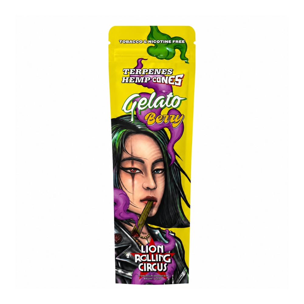 Terpenes Hemp Conos Gelato Berry X2 – Lion Rolling Circus