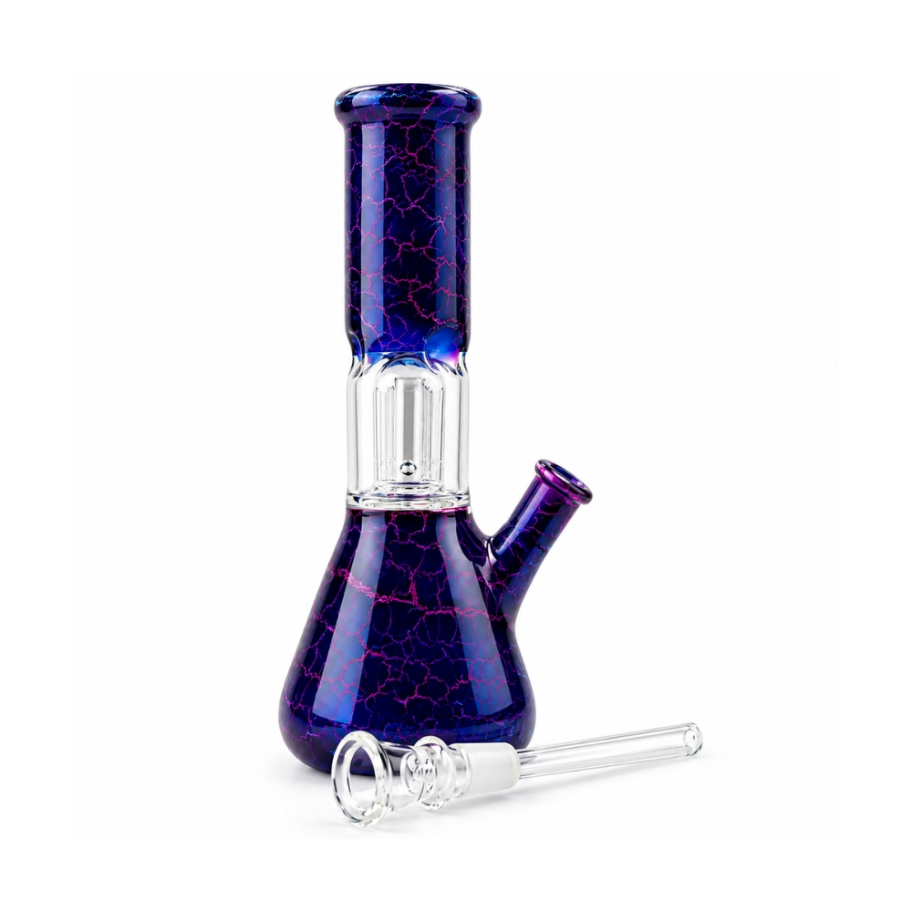 Bong De Vidrio Con Hielera Y Percolador 20cm Dark