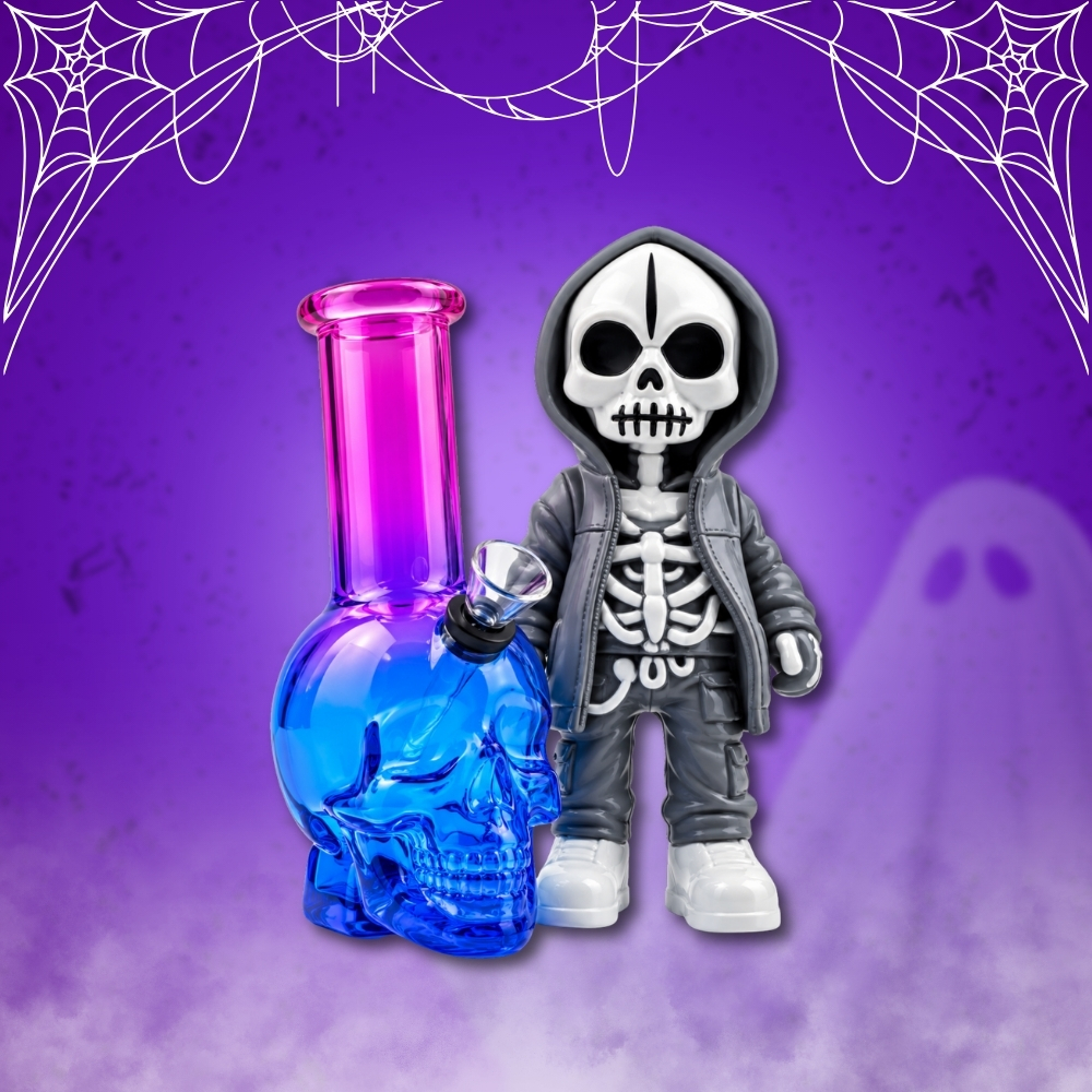 🎃 Promo Halloween Bong Calavera + Grinder Skeleton 💀